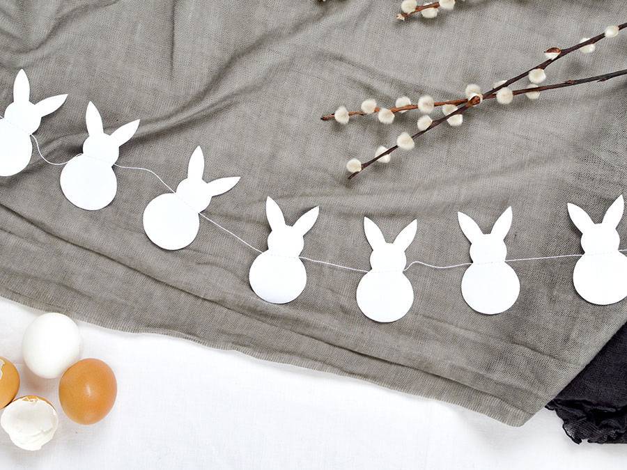 Renna Deluxe Osterhasen Girlande aus Kraftpapier braun Große Rabatte
