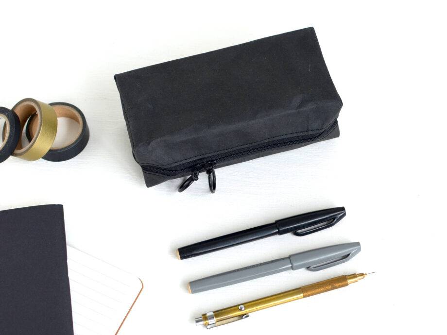 Renna Deluxe Federmäppchen mit Monogramm personalisiert in Schwarz Sonderangebote