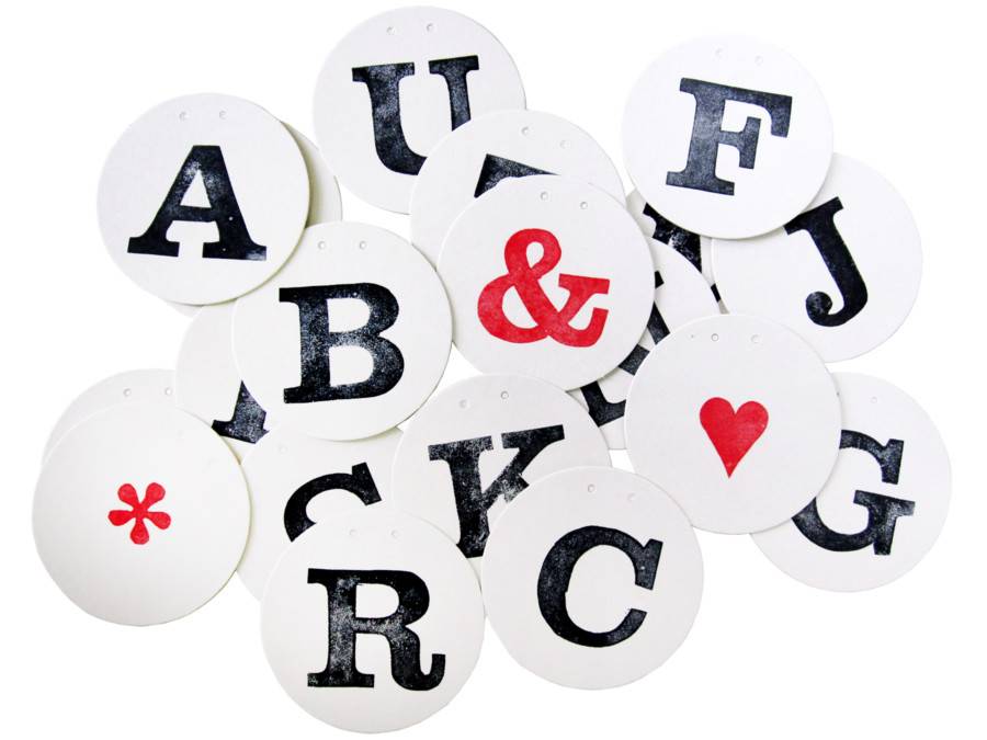 Renna Deluxe Buchstabe für personalisierte Hochzeitsgirlande mit Namen Begrenzte Freigabe