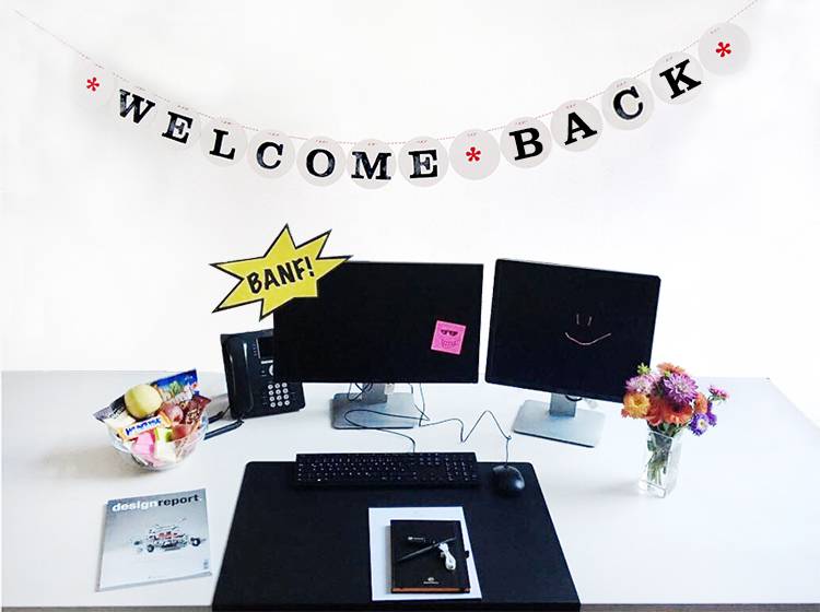 Renna Deluxe WELCOME BACK Girlande Sonderangebot der Fabrik