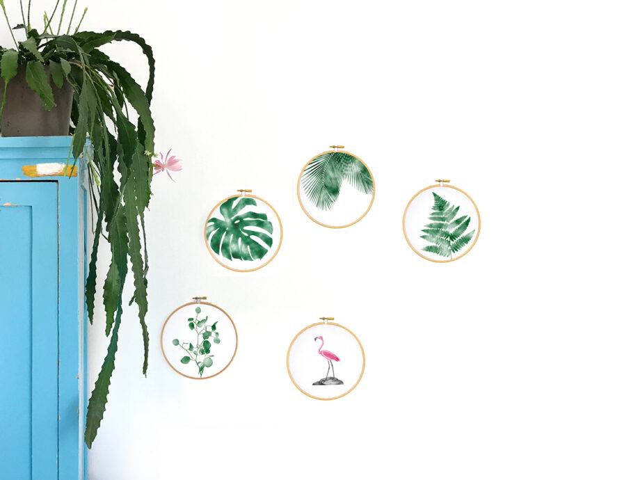 Renna Deluxe Farn fedrig _ Bild im Stickrahmen Clearance-Verkauf