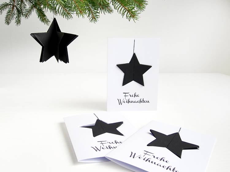 Renna Deluxe Weihnachtskarte mit Stern aus vintage Papier Angebote