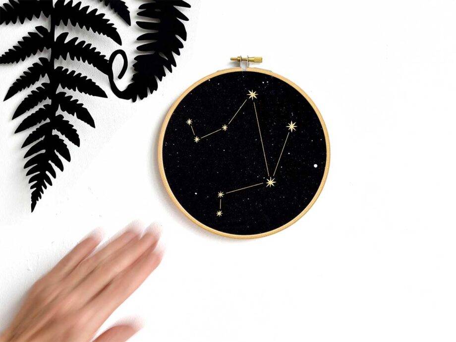 Renna Deluxe Jungfrau Sternzeichen Bild im Stickrahmen Discount Store für neue Produkte