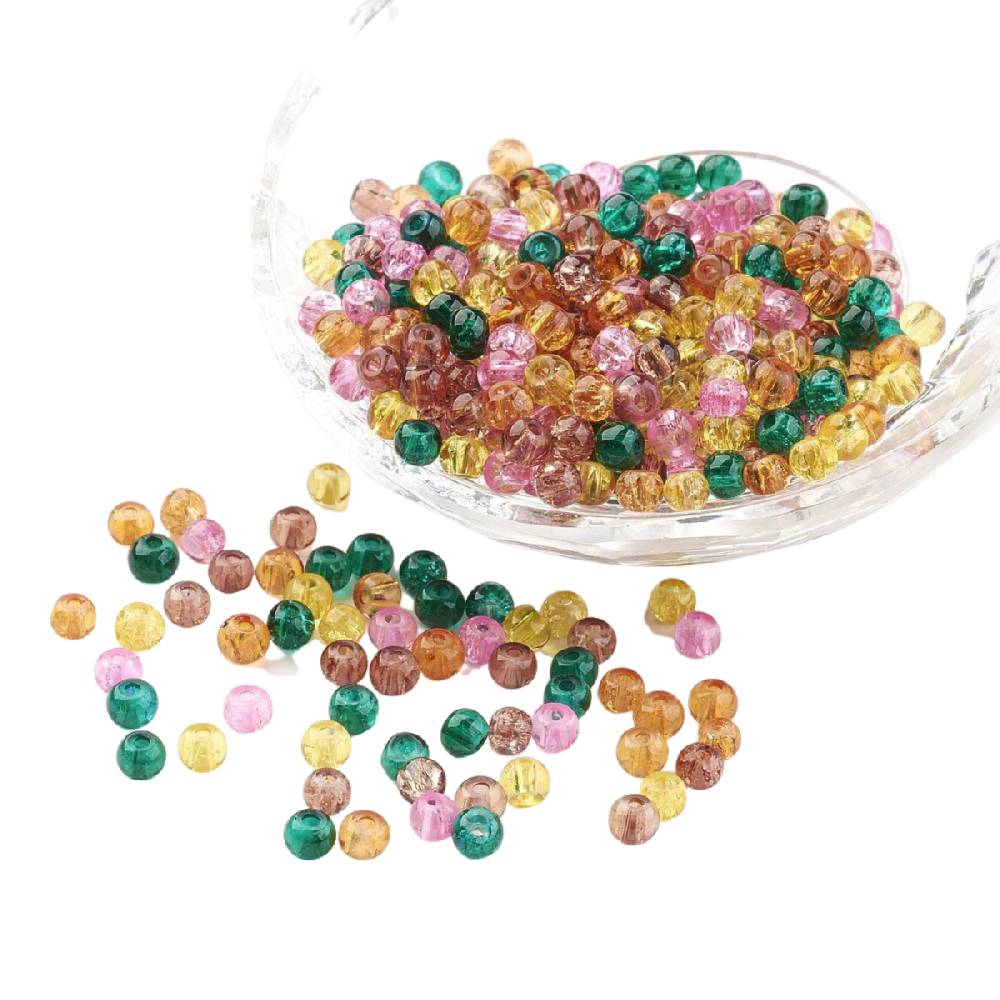 Sadingo Glasperlen Bunter Mix | 100 Stück, 4 mm Letzte 2 Tage