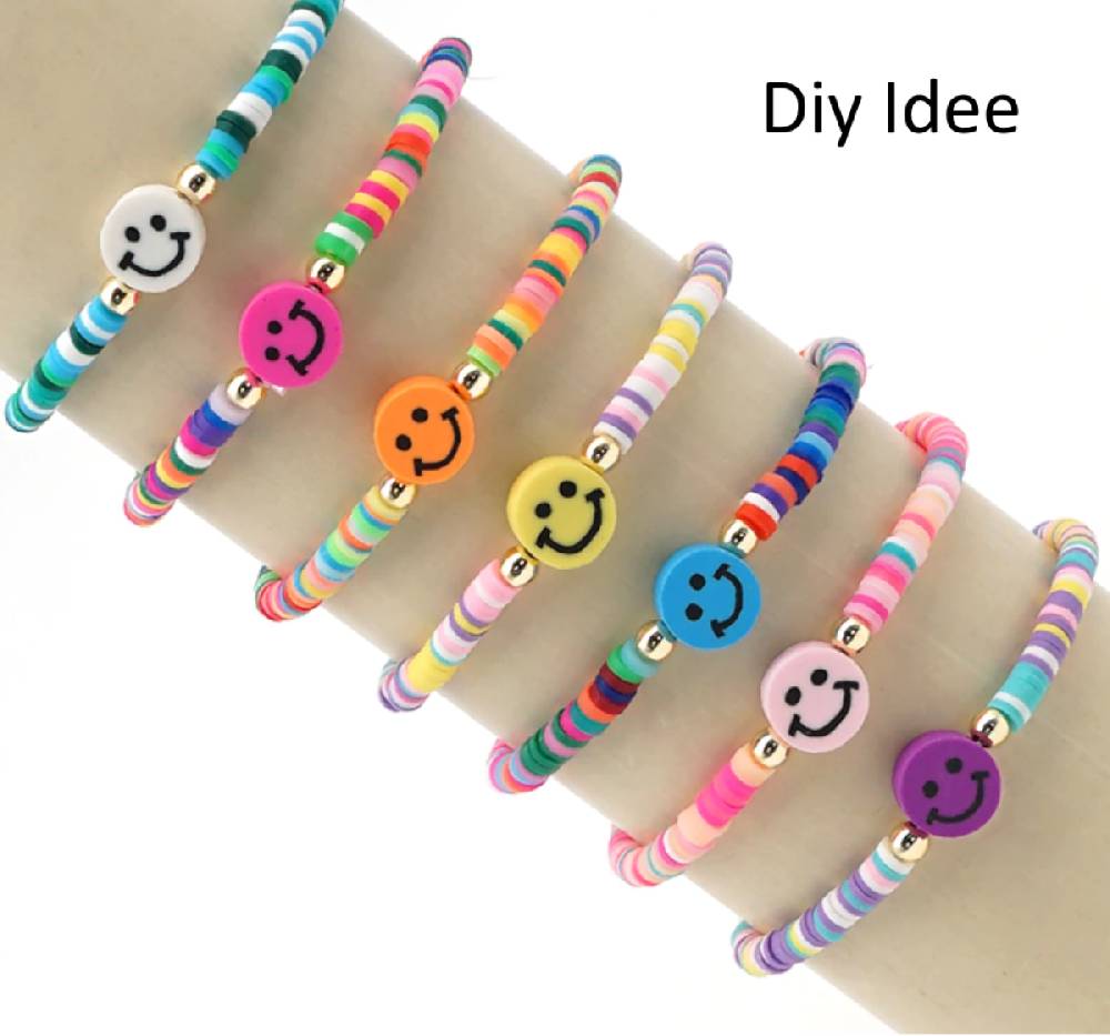 Sadingo Polymer Clay Perlen | 40 Stk., 10mm, Smileys Bis zu 50% Rabatt