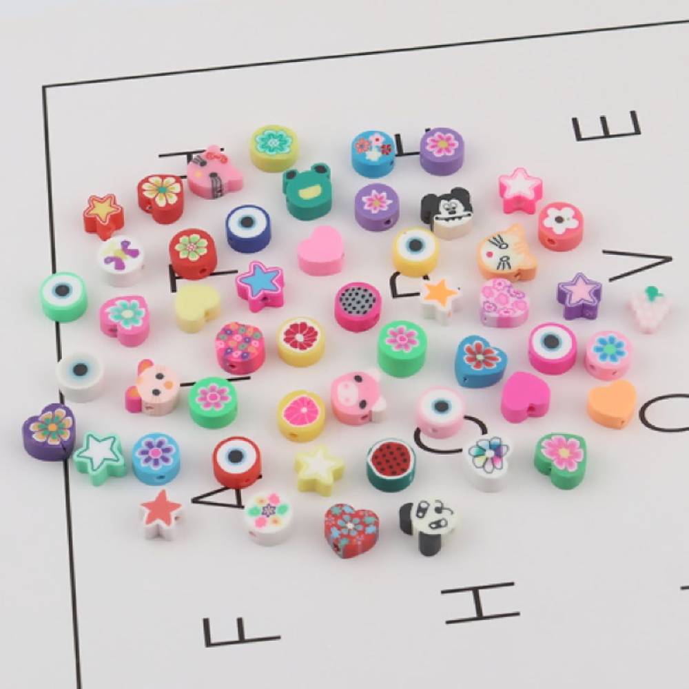 Sadingo Polymer Clay Perlen | 50 Stk., bunter Mix Bis zu 60% Rabatt