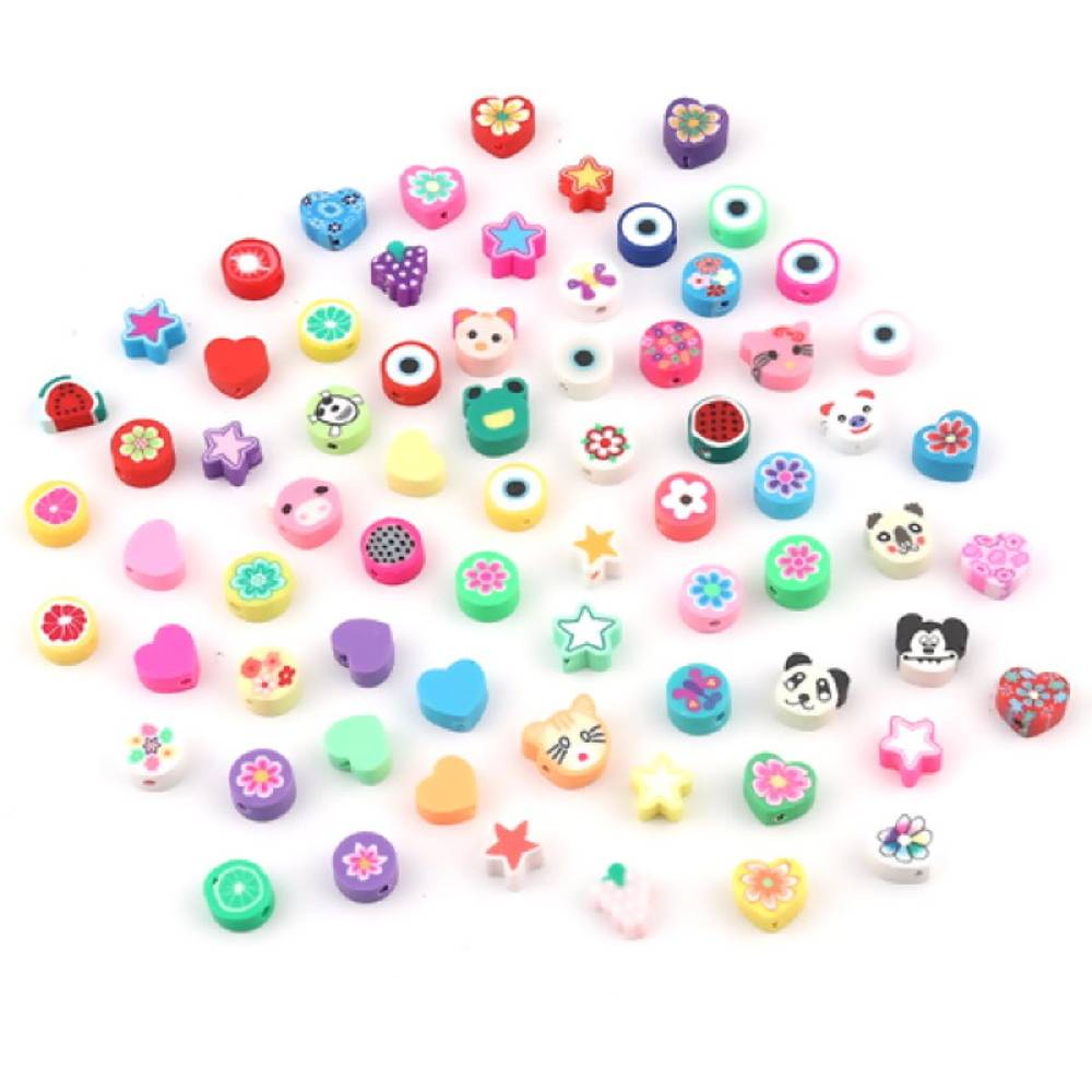 Sadingo Polymer Clay Perlen | 50 Stk., bunter Mix Bis zu 60% Rabatt