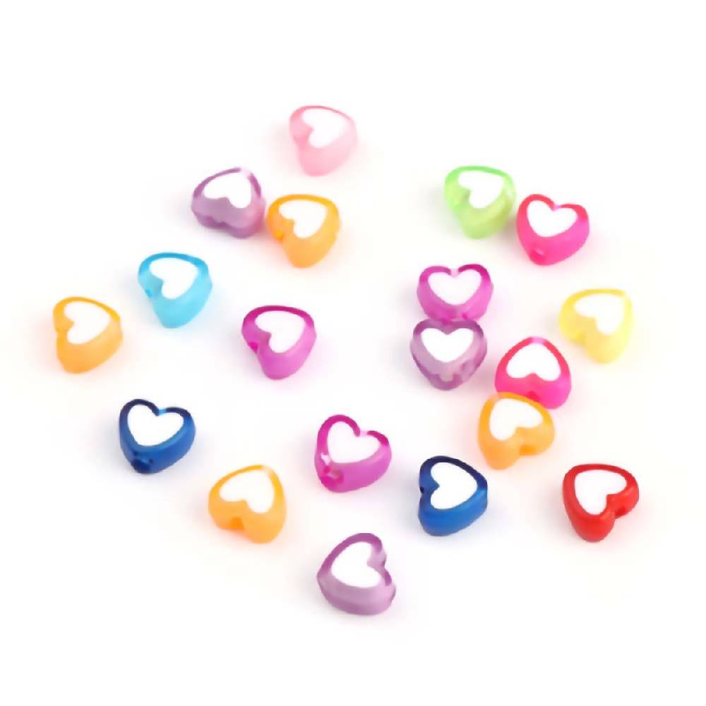 Sadingo Acrylperlen Herz | 300 Stück, 8x7mm Discount Store für neue Produkte