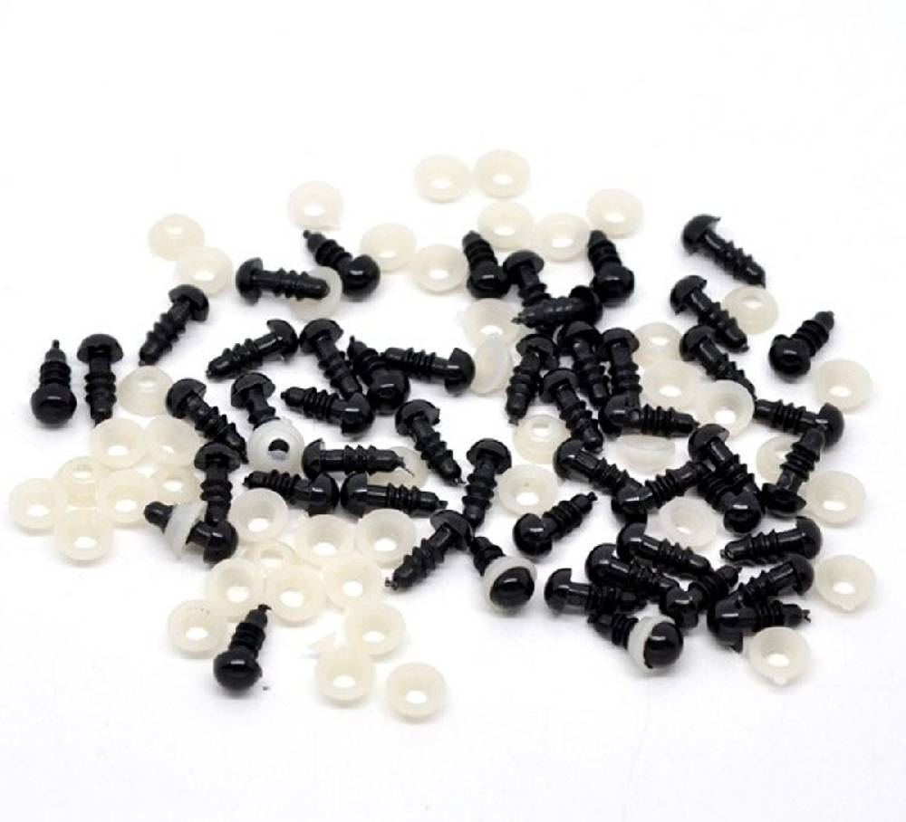 Sadingo Puppenaugen, Teddyaugen - 50 Stk. - 13 x 5 mm Im Verkauf