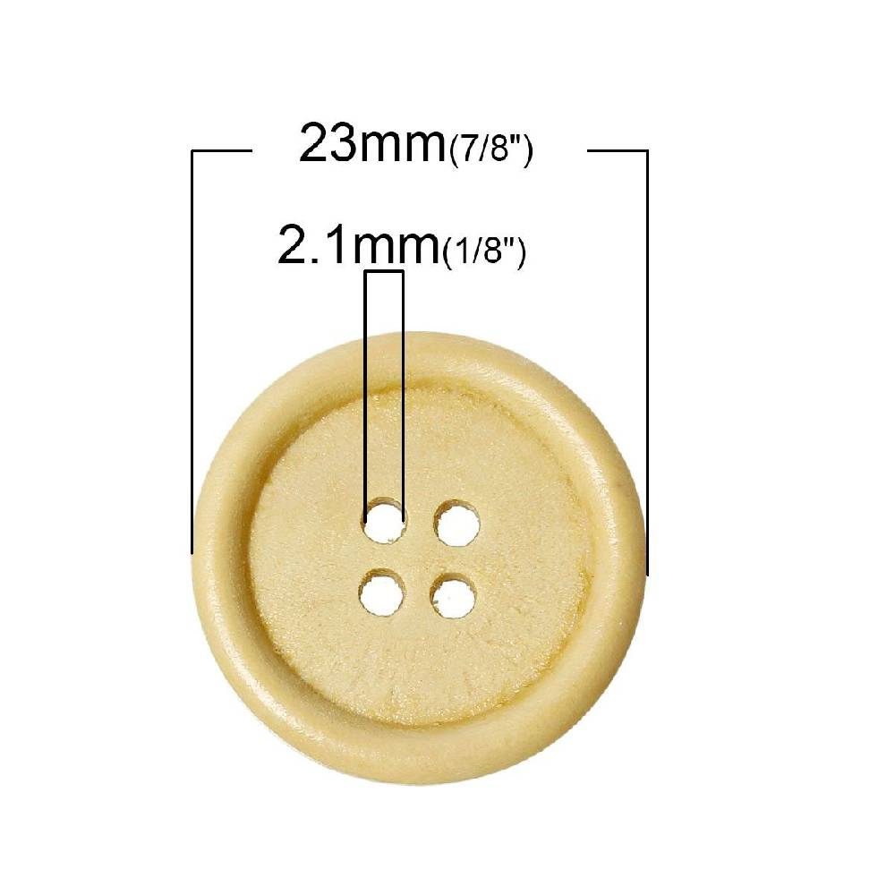 Sadingo Holzknöpfe / 50 Stk. / Ø 2,3 cm Outlet