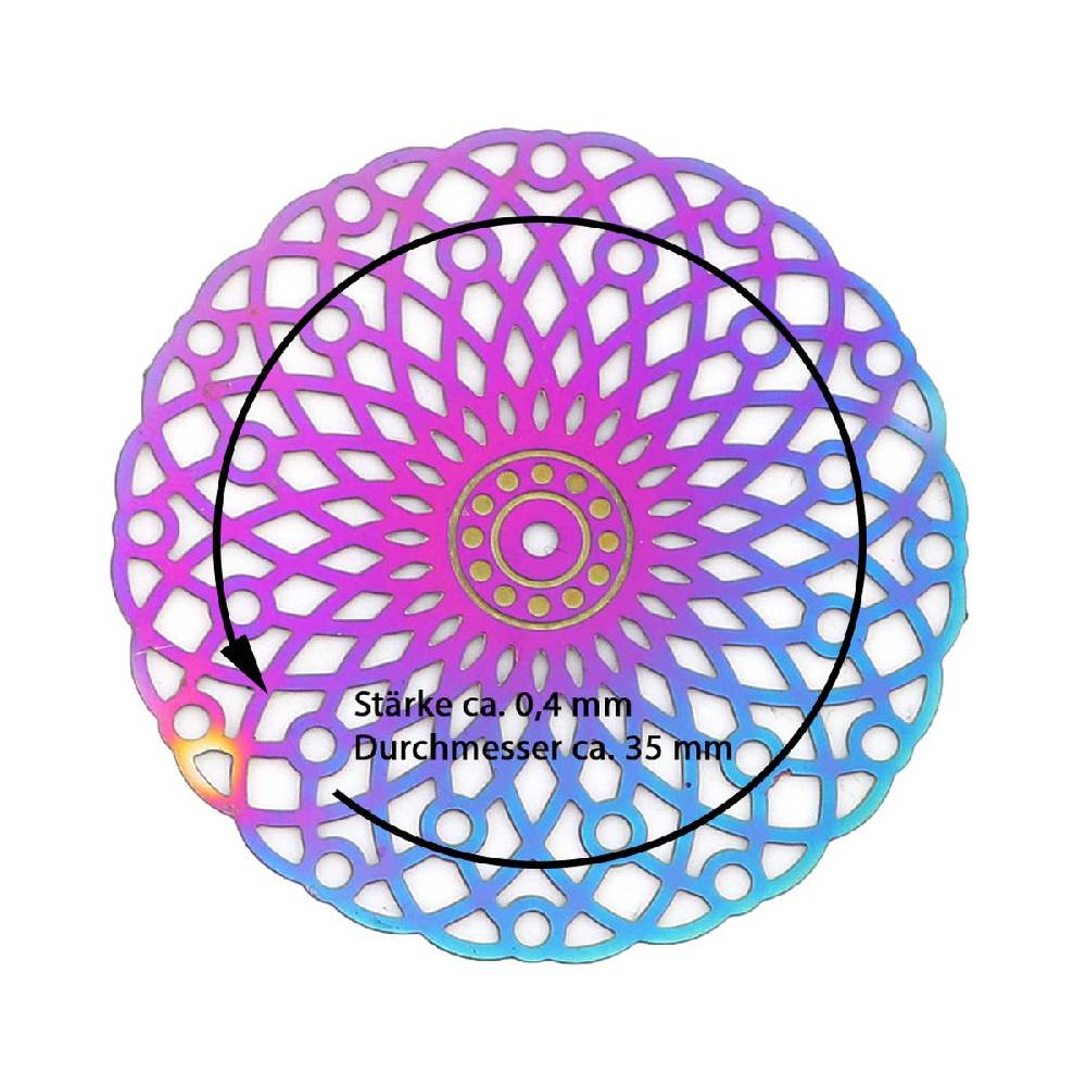 Sadingo Schmuckverbinder Mandala | 10 Stück, 31x30mm Heißer Verkauf