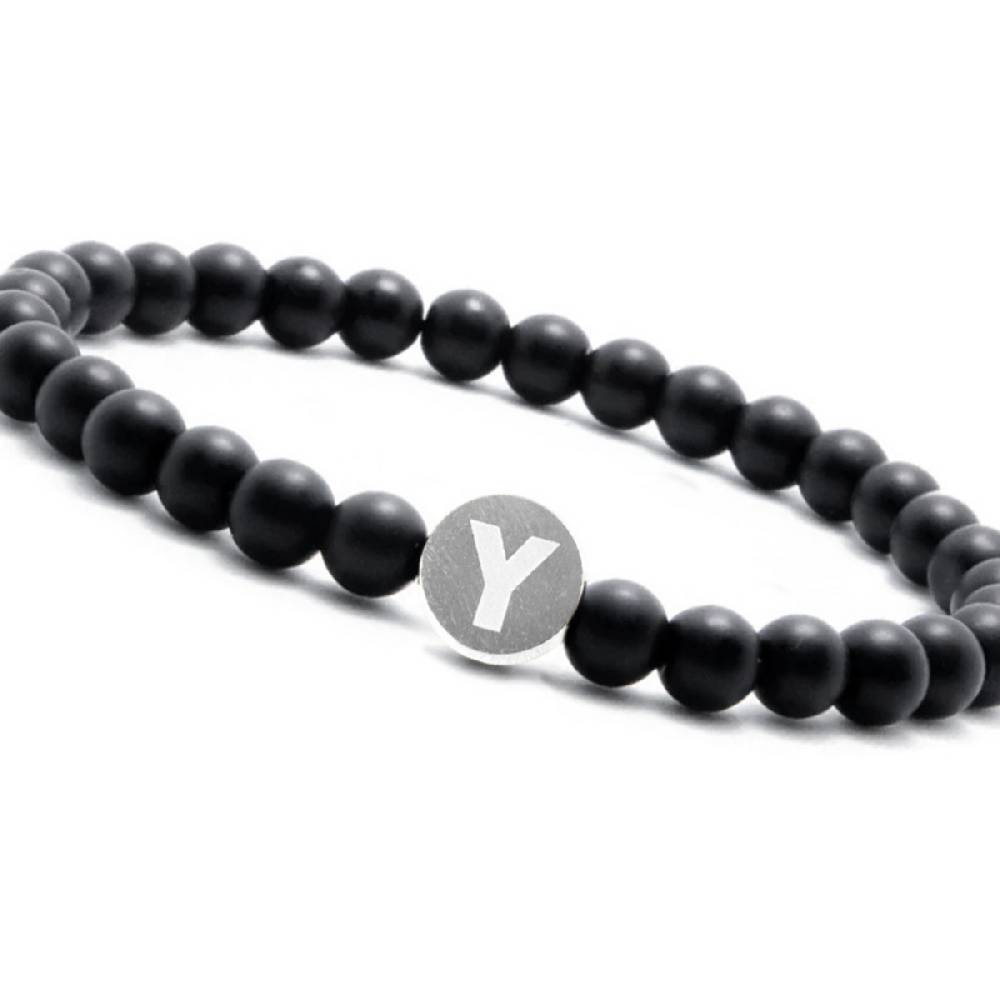Sadingo Partnerarmband-Set aus schwarzen Natursteinperlen VIP-Rabatte