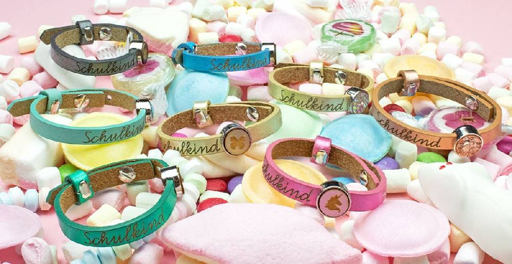 Sadingo Lederarmband Schulkind - 1 Armband - Geschenk Wochenangebot