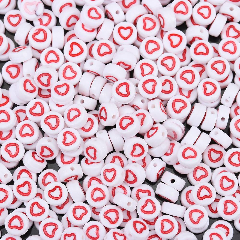 Sadingo Acrylperlen Herz | 500 Stück, 7mm Letzte 2 Tage