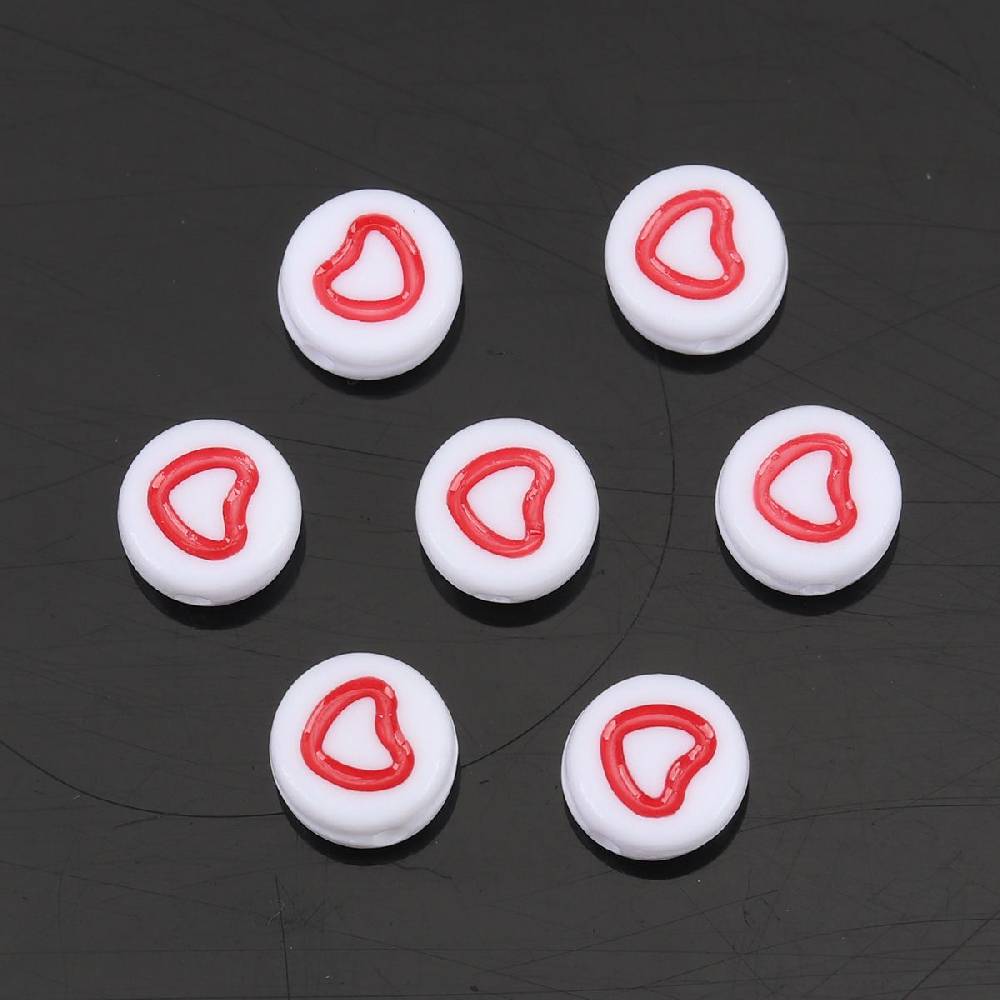 Sadingo Acrylperlen Herz | 500 Stück, 7mm Letzte 2 Tage