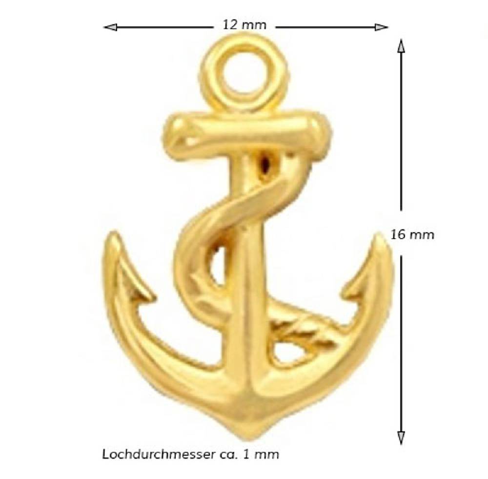 Sadingo Schmuckanhänger Anker 16 x 12 mm zollfrei