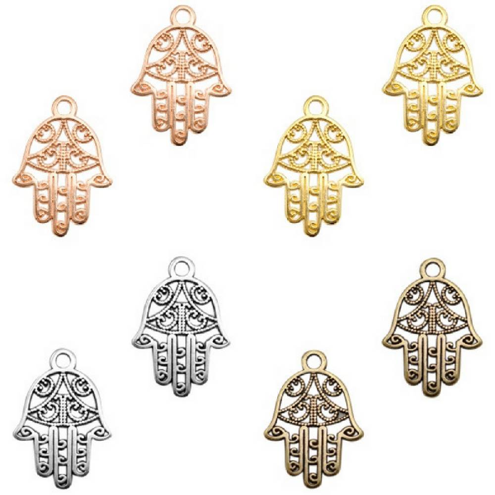 Sadingo Schmuckanhänger Hamsa Hand 16 x 10 mm, 2 Stück Günstiger Verkauf