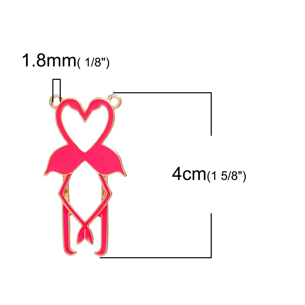 Sadingo Schmuckverbinder Flamingo - 3 Stk. - Neon-Pink Limitierter Zeitrabatt