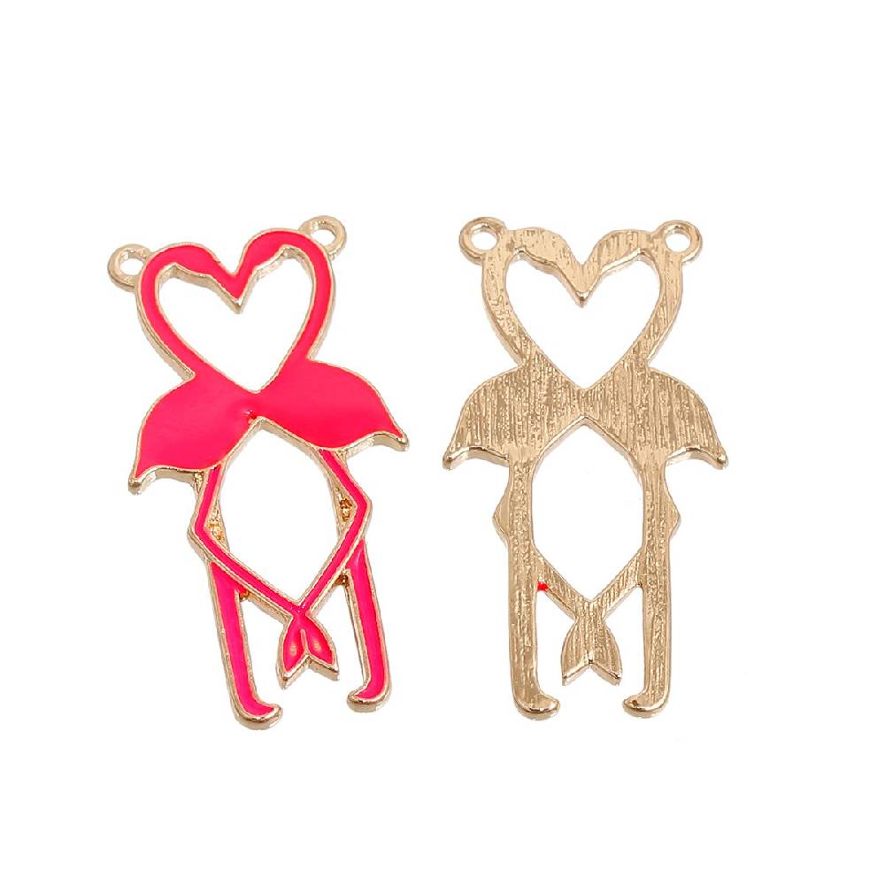 Sadingo Schmuckverbinder Flamingo - 3 Stk. - Neon-Pink Limitierter Zeitrabatt