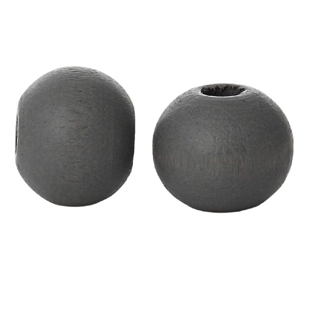 Sadingo Holzperlen Dunkelgrau - 50 Stück - 6 mm Online Shopping