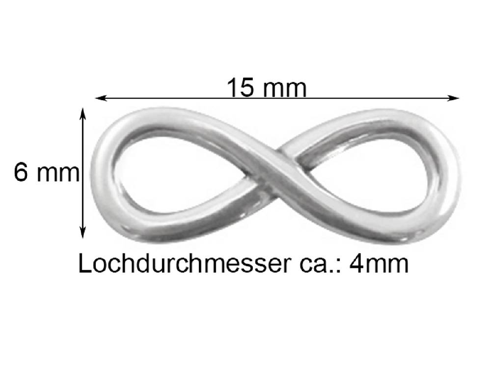 Sadingo Schmuckverbinder Infinity | 3 Stück, 15x6mm Muttertagsangebot