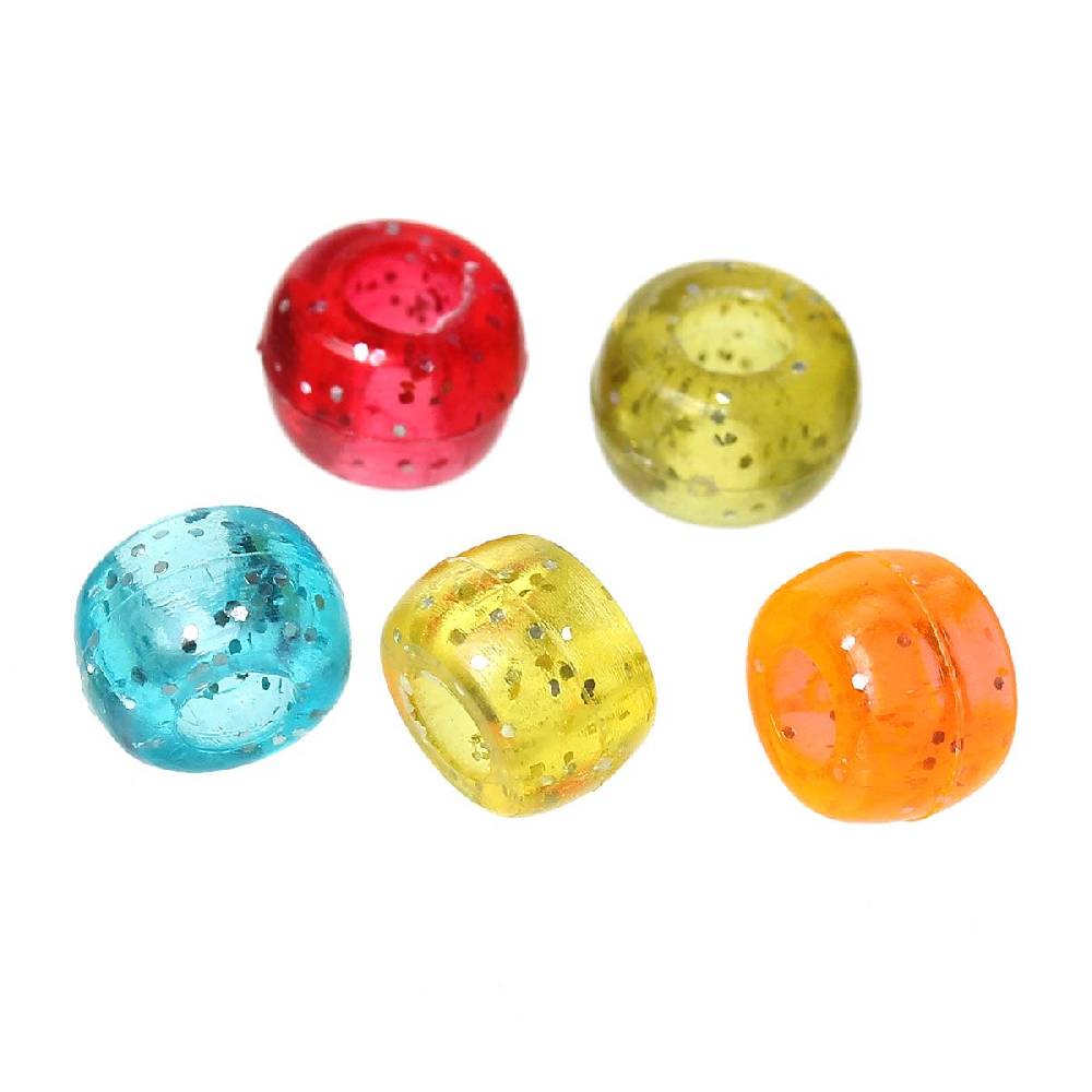 Sadingo Acrylperlen Glitzer | 500 Stk., 9 x 6 mm Bis zu 50% Rabatt