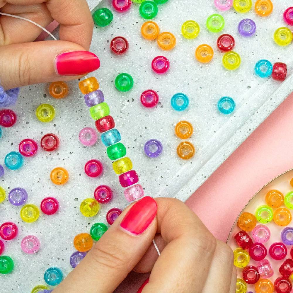 Sadingo Acrylperlen Glitzer | 500 Stk., 9 x 6 mm Bis zu 50% Rabatt
