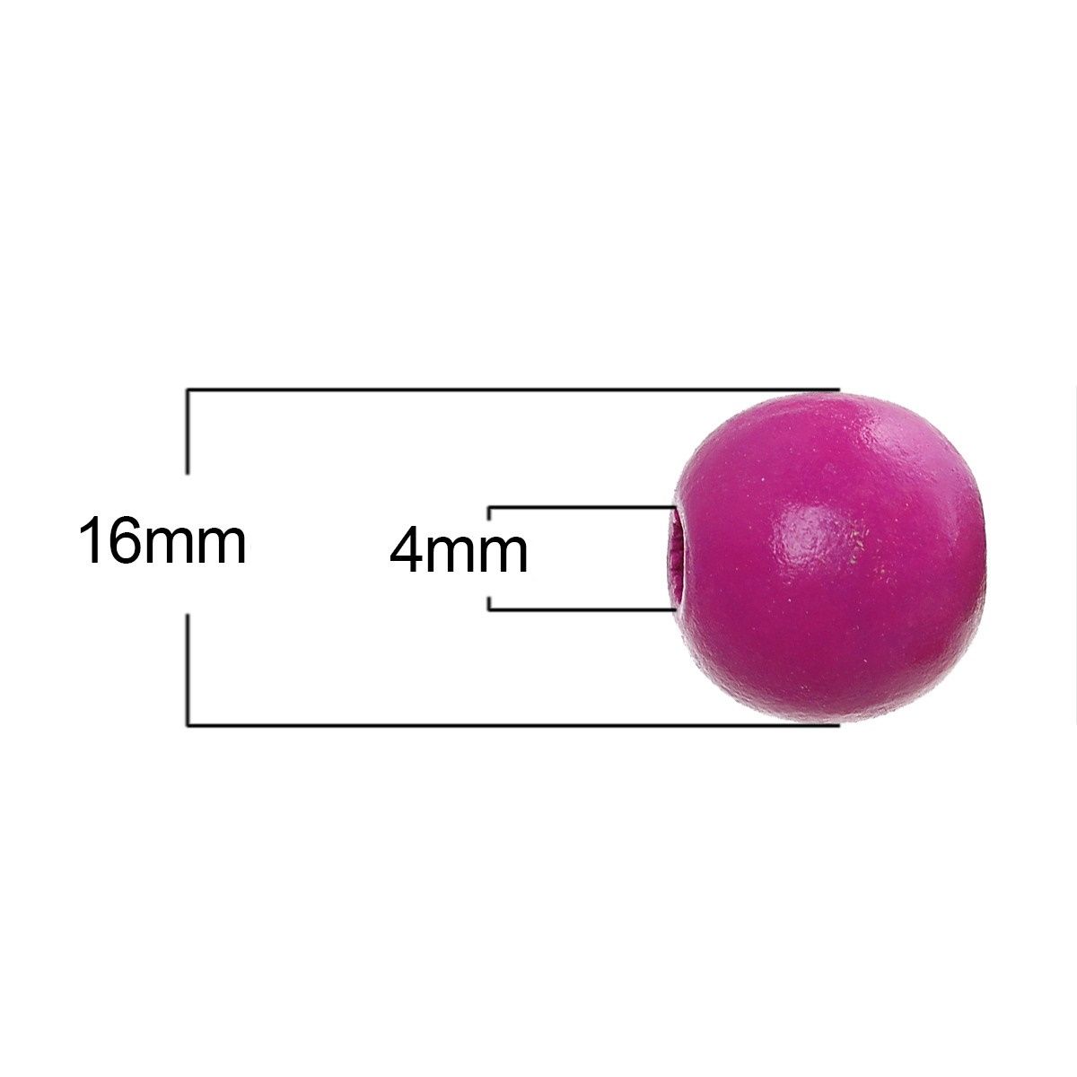 Sadingo Holzperlen bunt | 100 Stk. 16mm Vierteljährliche Förderung