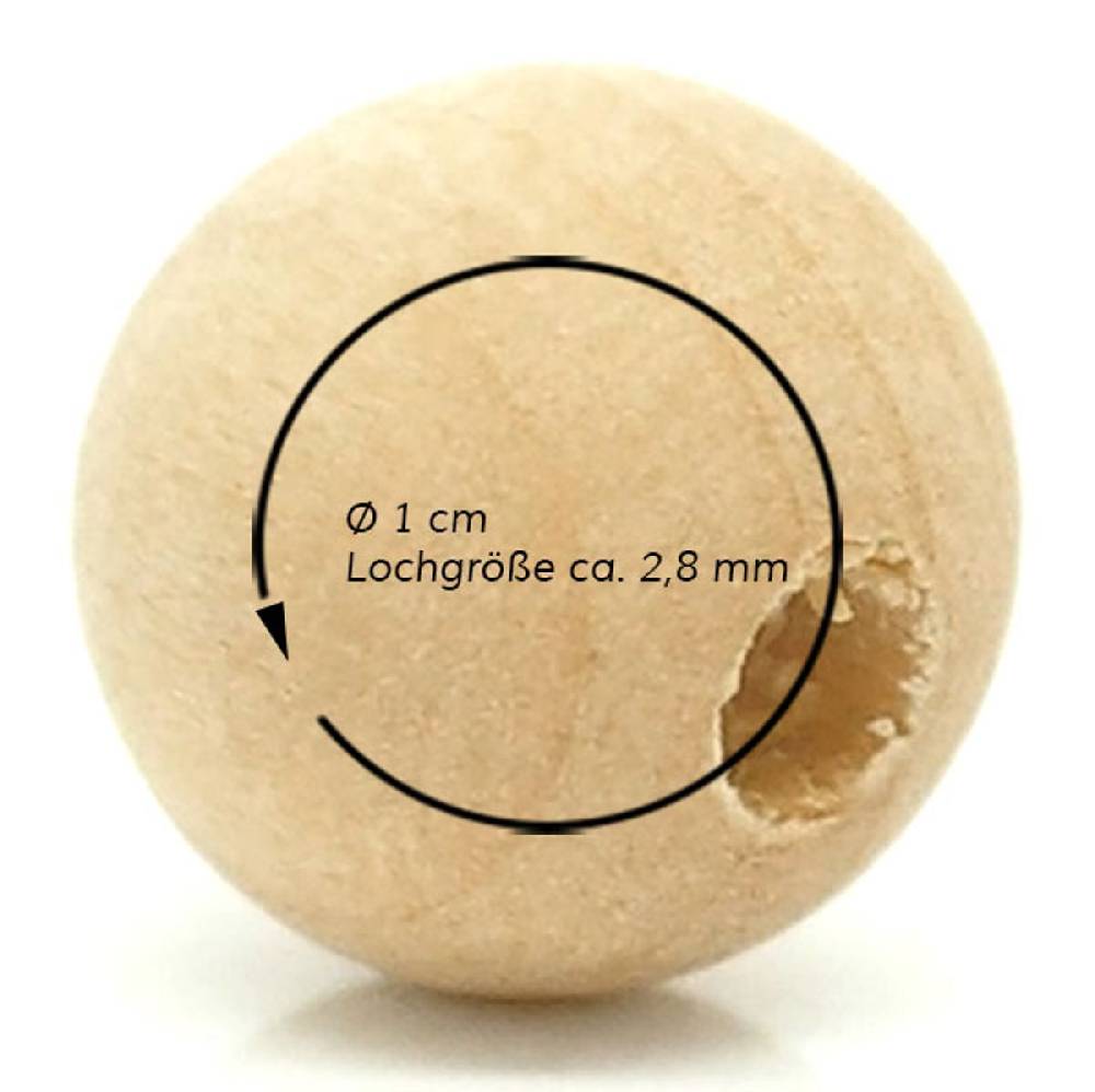 Sadingo Holzperlen natur, 100 Stück, 1 cm Discount Store für neue Produkte