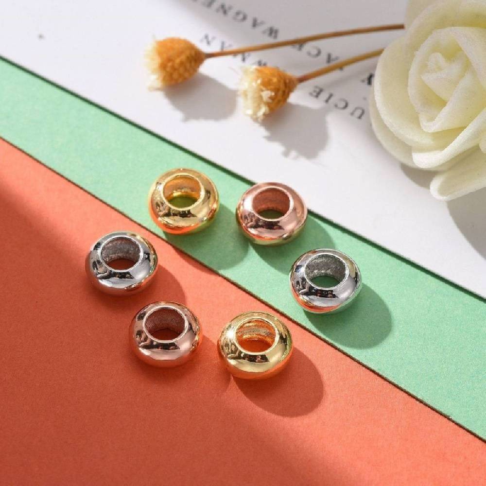 Sadingo Metallperlen Set, 30 Perlen, 3 Farben - Silber, Gold, Rosegold 50% Rabatt mit kostenlosem Versand