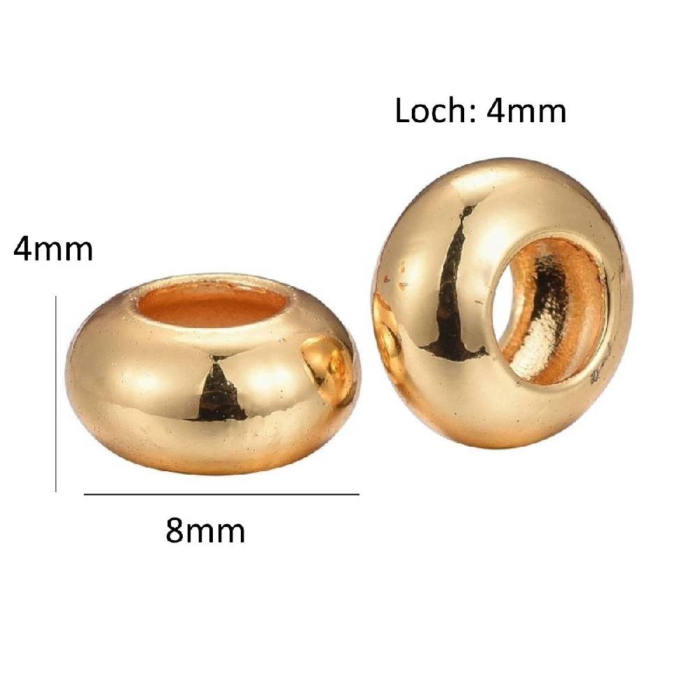 Sadingo Metallperlen Set, 30 Perlen, 3 Farben - Silber, Gold, Rosegold 50% Rabatt mit kostenlosem Versand