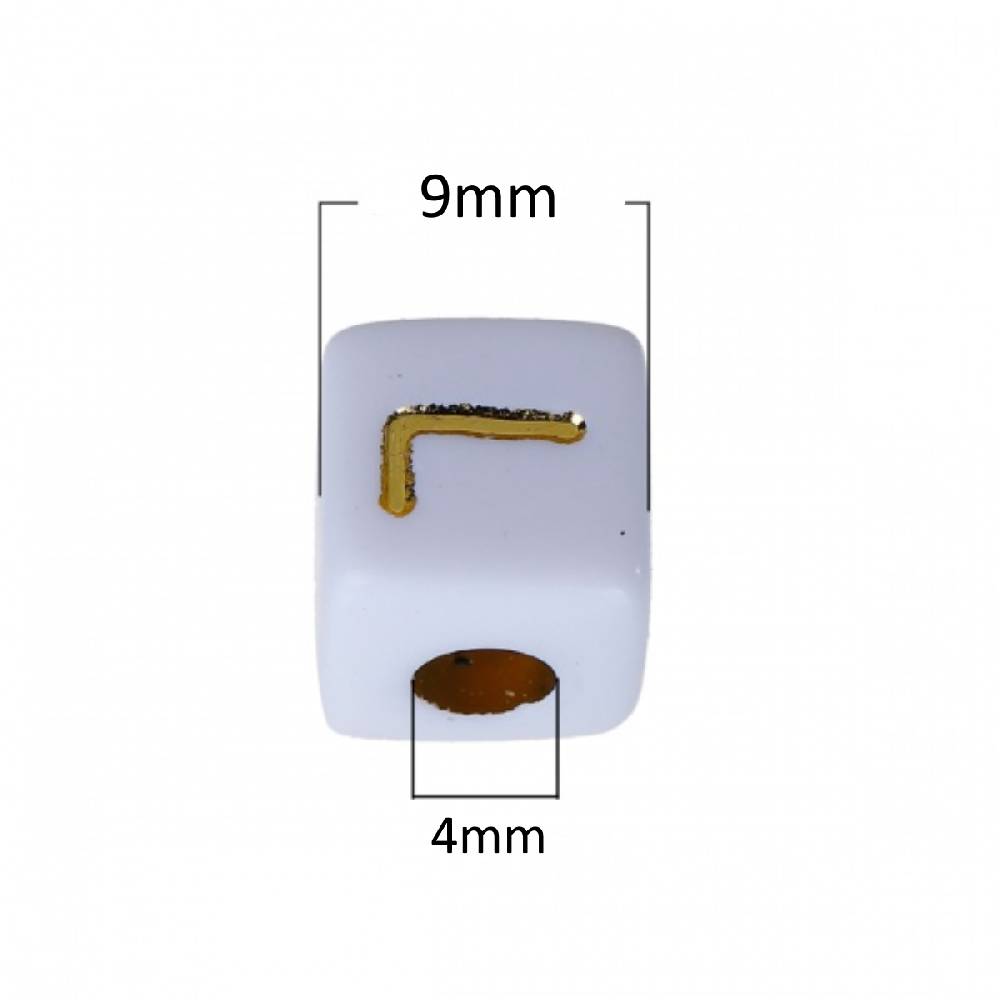 Sadingo Buchstabenperlen Mix Gold, 9mm 100Stück Fabrikladen