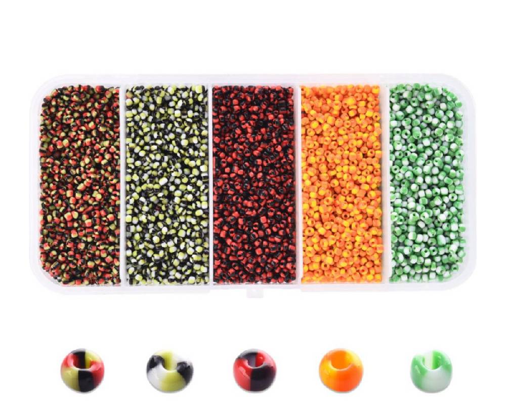 Sadingo Rocaillesperlen | 5 Farben je 16 Gramm, 1-1,5 mm Begrenzt auf 3 Tage