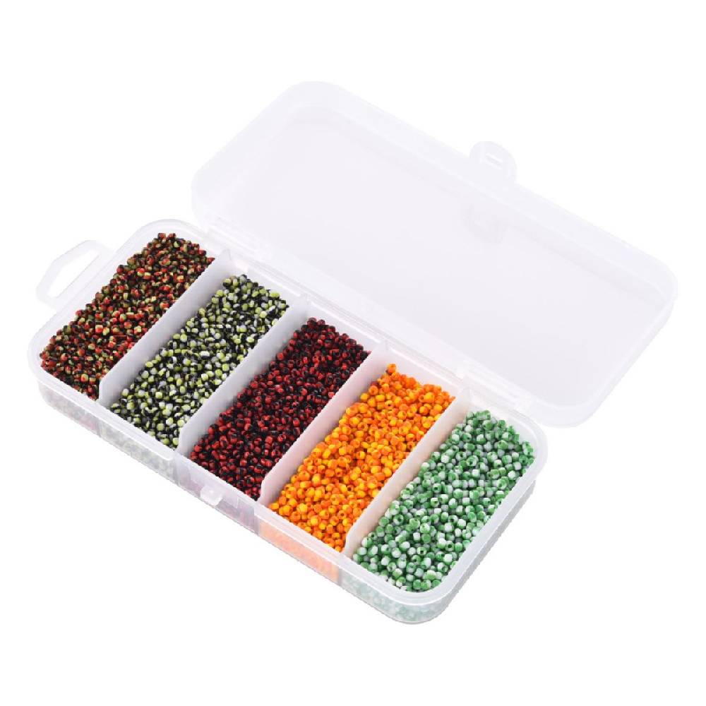 Sadingo Rocaillesperlen | 5 Farben je 16 Gramm, 1-1,5 mm Begrenzt auf 3 Tage