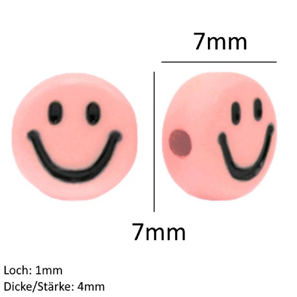 Sadingo Acrylperlen Smiley | 90 Stück, 7mm Im Verkauf