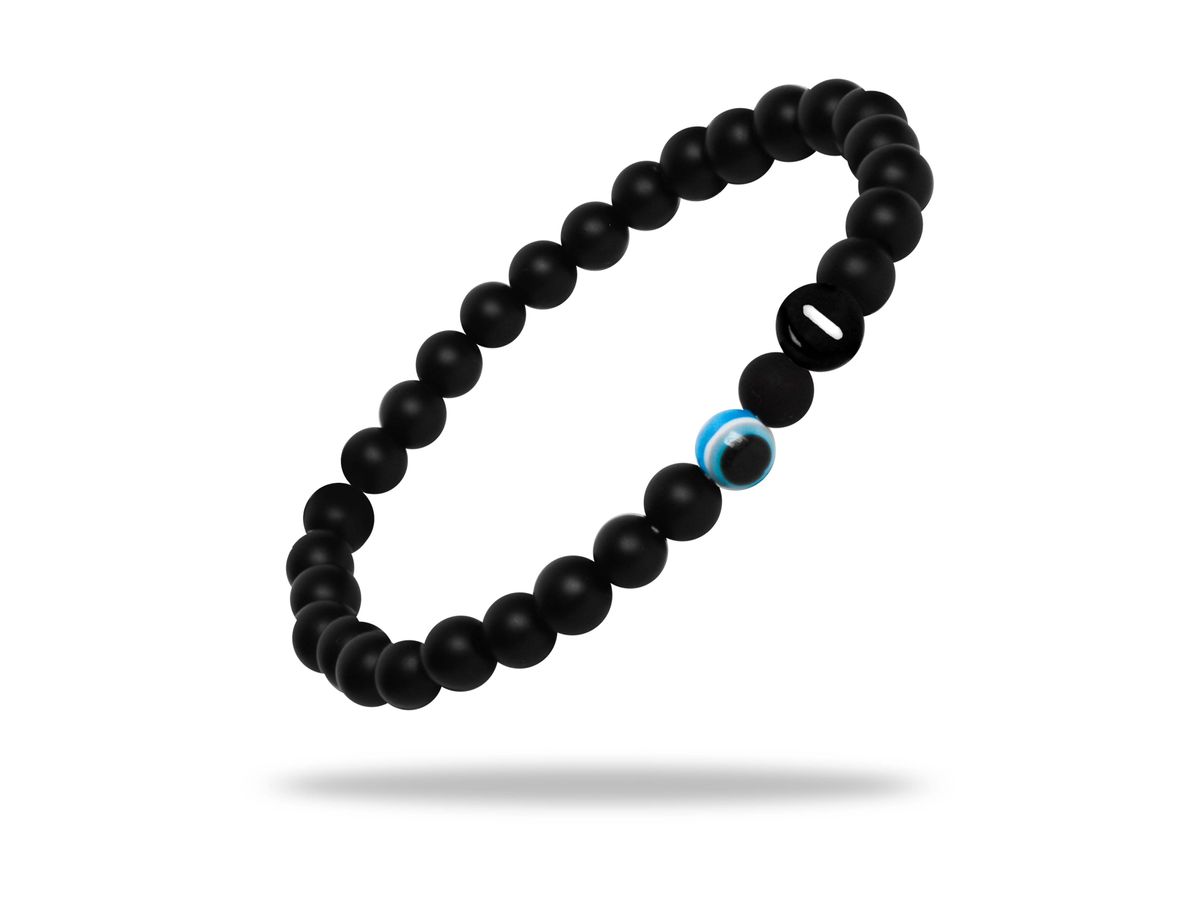 Sadingo Partnerarmband Set "MEADOW" aus schwarzen Achatperlen Sonderangebot