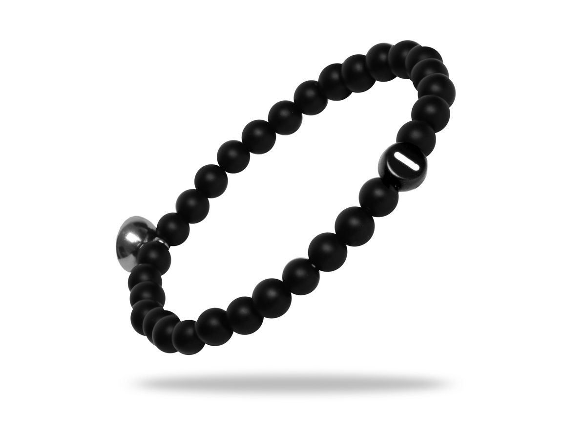 Sadingo Partnerarmband Set "ROCK" aus schwarzen Natursteinperlen Günstig kaufen