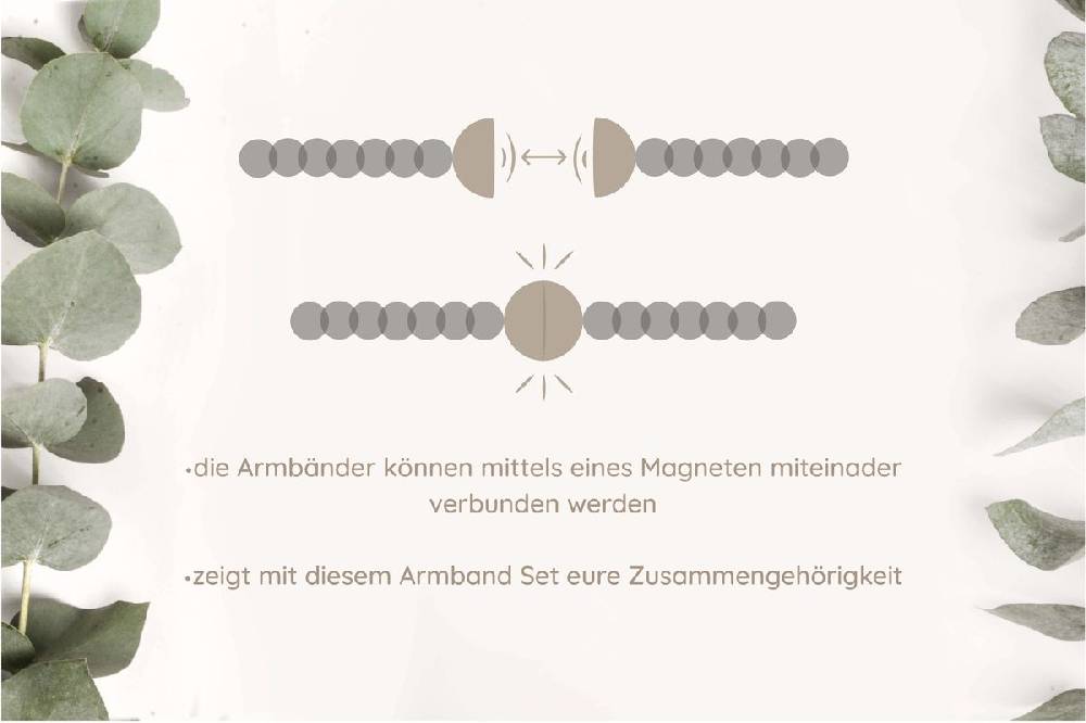Sadingo Partnerarmband Set "ROCK" aus schwarzen Natursteinperlen Günstig kaufen