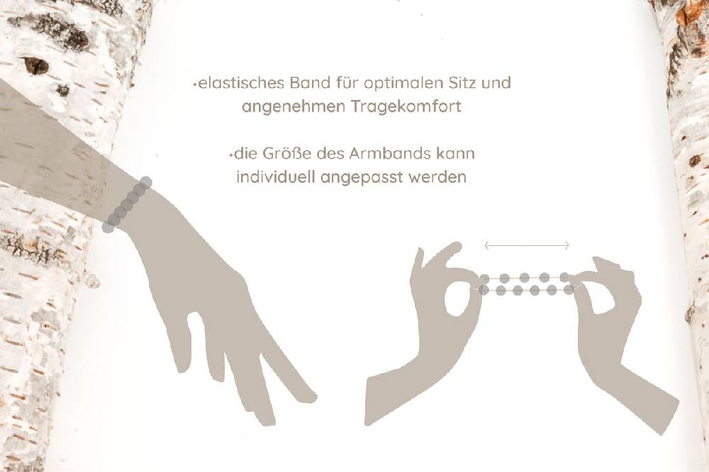 Sadingo Partnerarmband Set "STAR" aus schwarzen Natursteinperlen Versandkostenfrei