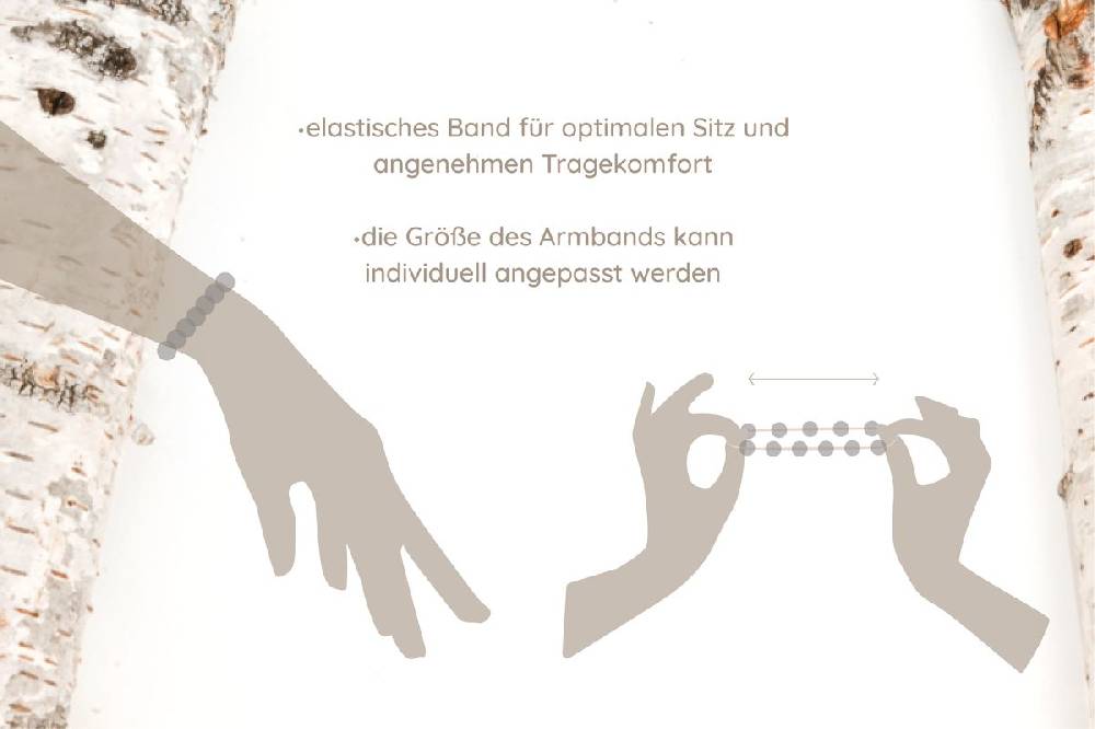 Sadingo Partnerarmband Set "MOON" aus schwarzen Natursteinperlen Begrenztes Angebot
