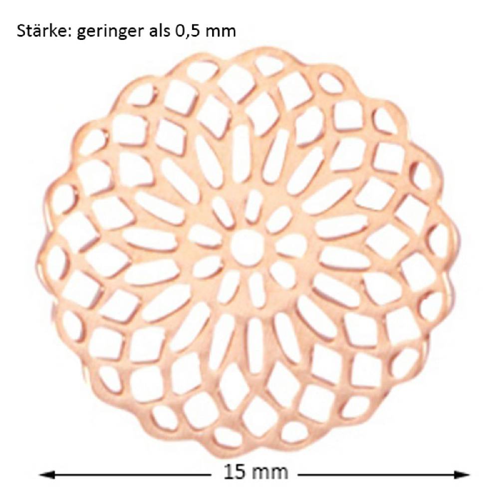 Sadingo Schmuckverbinder Mandala | 5 Stück, 15mm Muttertagsangebot