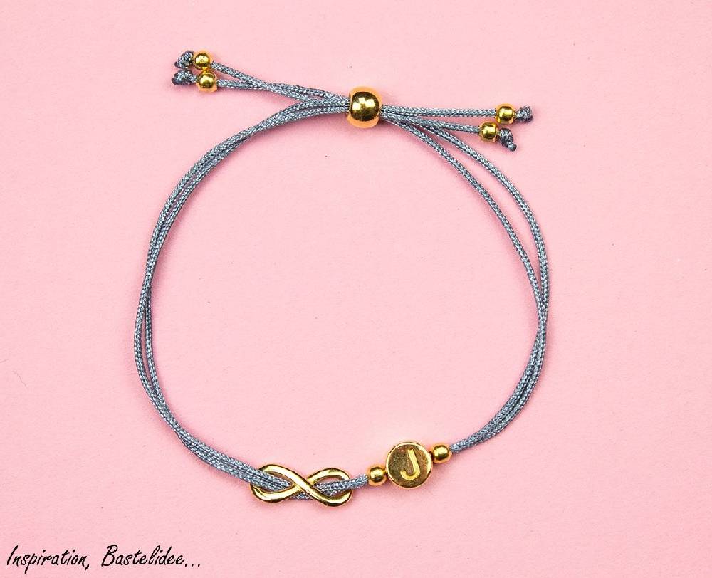 Sadingo Buchstabenperlen gold, DQ Metall, 7mm, Perlen Armband Blitzangebot