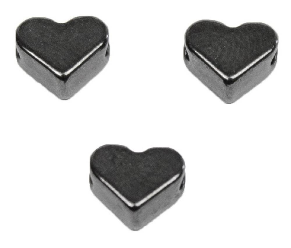 Sadingo Metallperlen | 15 Stück, 6mm, Herzperlen aus DQ Metall Kauf eins, bekomm eins gratis