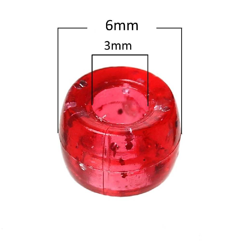 Sadingo Acrylperlen mit Glitzer | 1000 Stück, 6mm Letzter Tag