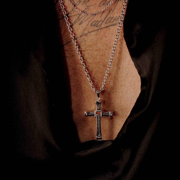 Save Brave Ankerkette Davis mit Anhänger Kreuz Neueste Stile