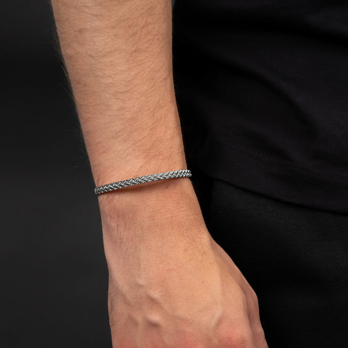 Save Brave Armreif Weave mit glänzendes Webmuster Speichern exportieren