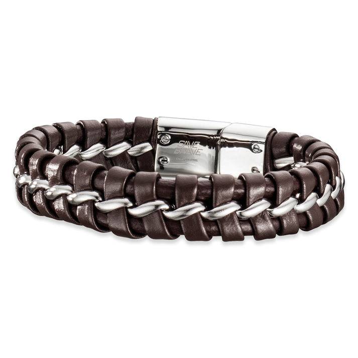 Save Brave Armband Lima aus geflochtenem Leder & Edelstahl Versandkostenfrei