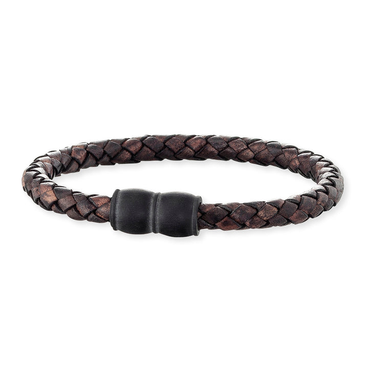 Save Brave Lederarmband Aaron mit Carbonperlen Online Shopping