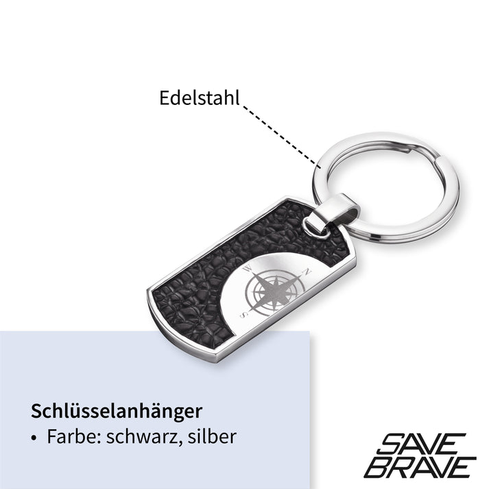 Save Brave Schlüsselanhänger aus Edelstahl VIP-Rabatte