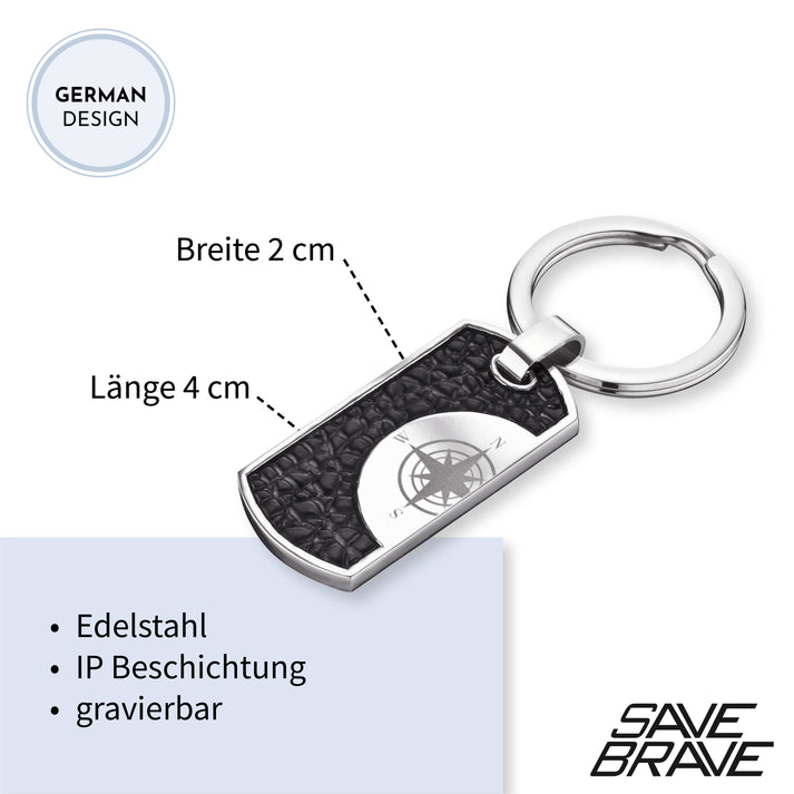 Save Brave Schlüsselanhänger aus Edelstahl VIP-Rabatte